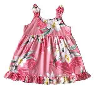 Pink Hawaiian Flower Dress